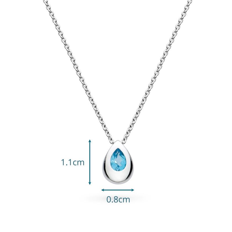 Coast Pebble Swiss Blue Topaz Necklace