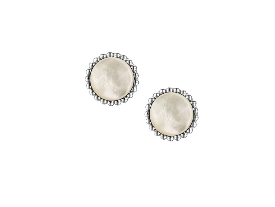 Sterling Silver Mother Of Pearl White Rock Earrings Sterling Silver Mother Of Pearl White Rock Earrings