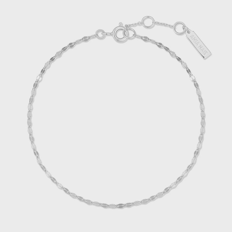 Silver Textured Chain Bracelet