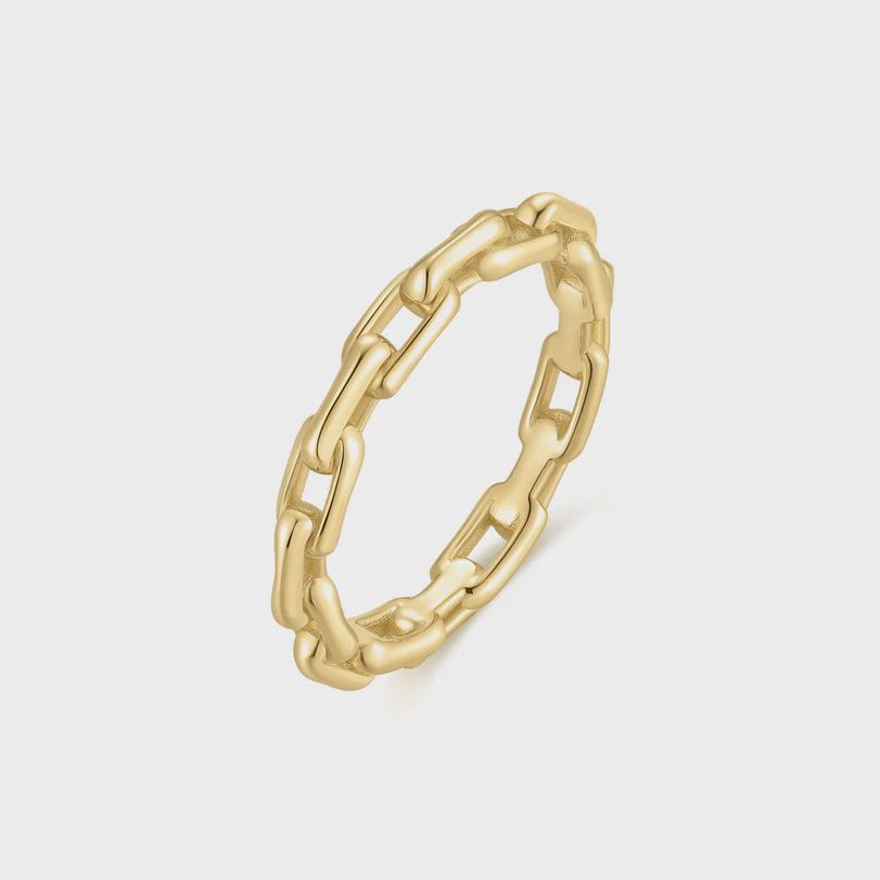 Paper Clip Link Ring Paper Clip Link Ring, Colour: Gold Plated