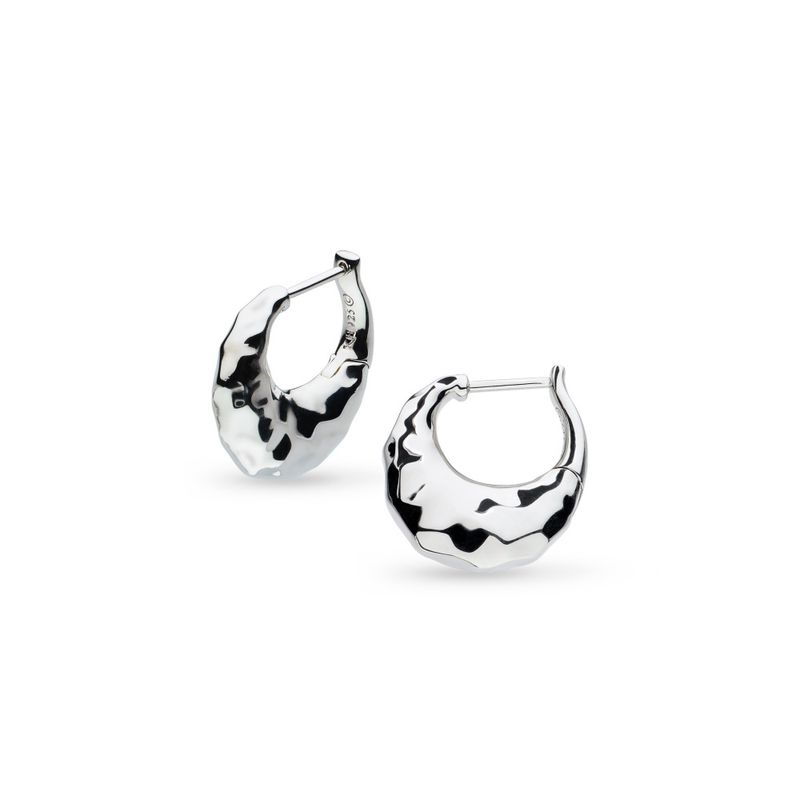 Silver Mirage Reflect Hinged Hoop Earrings