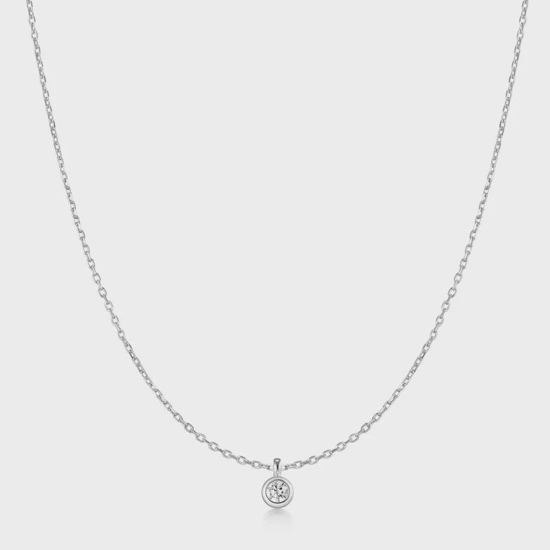 Classic Bezel-Set Solitaire Necklace Classic Bezel-Set Solitaire Necklace