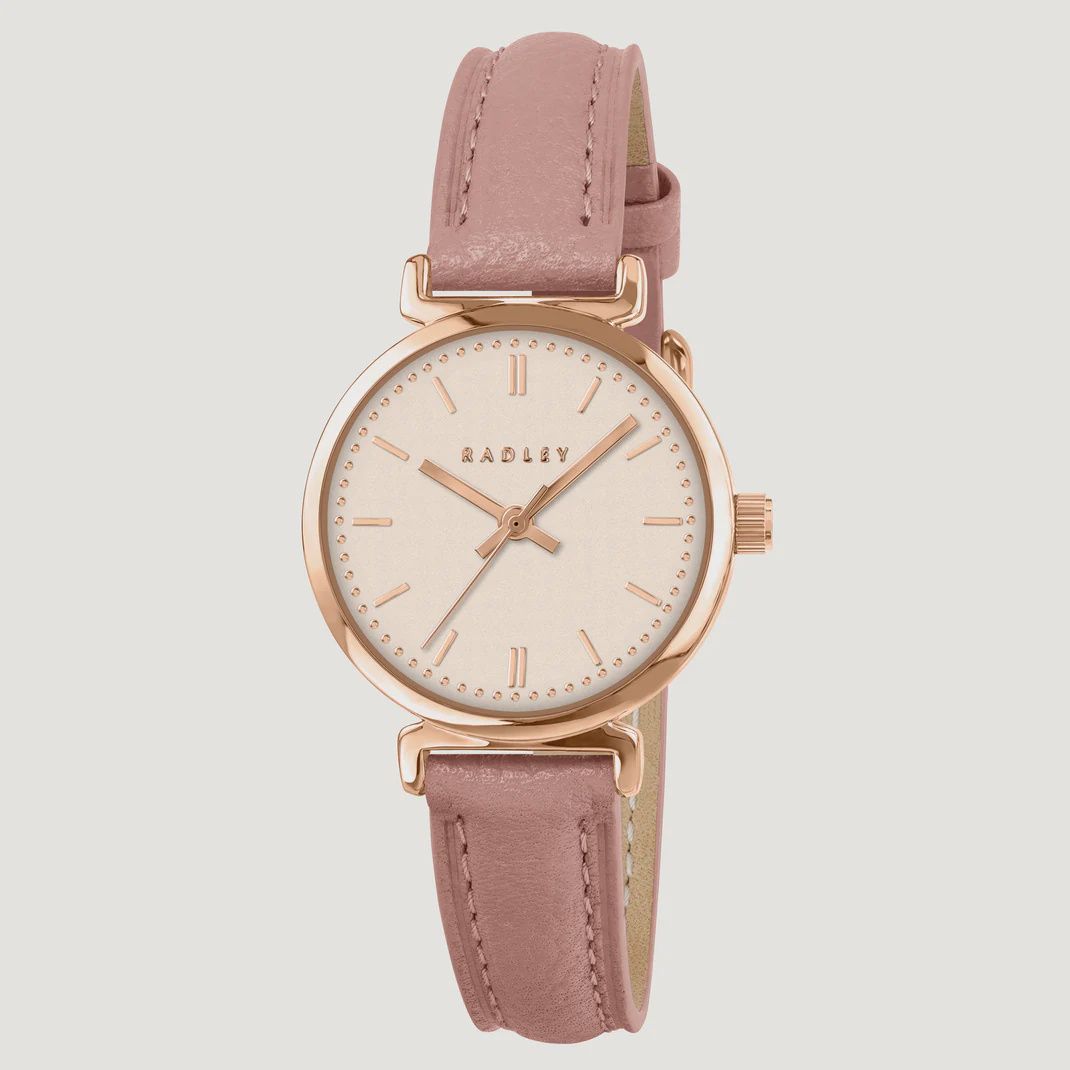 28mm T-Bar Carnation Leather Strap Ladies Watch
