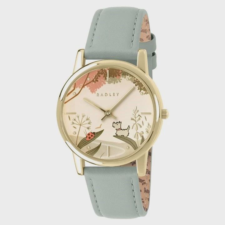 Ladybird Road Gold Plated Ladies Leather Strap Watch
