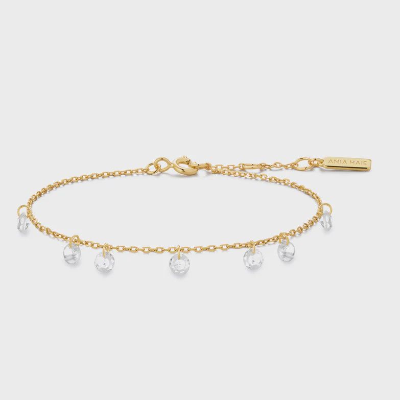 Gold Droplet Station Bracelet