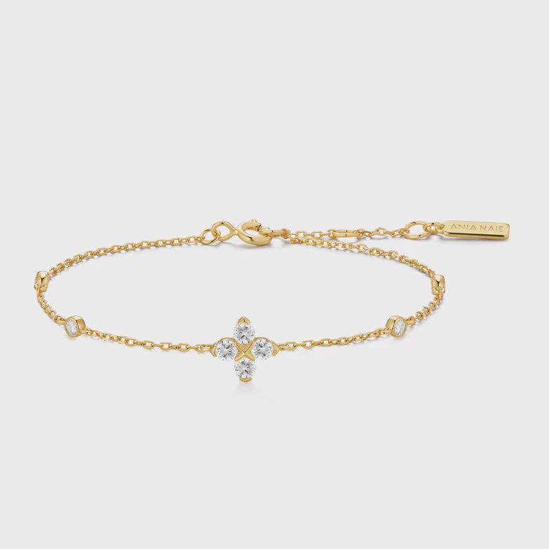 Gold Sparkling Lucky Clover Bracelet Gold Sparkling Lucky Clover Bracelet