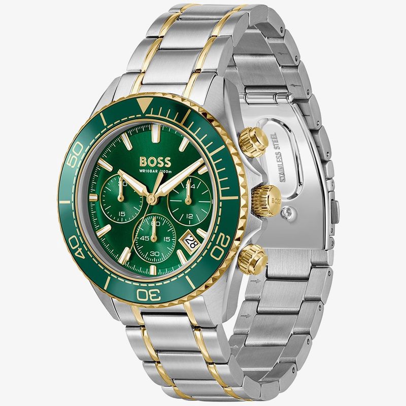 Sealiner Green & Gold 44mm Chronograph Gents Watch