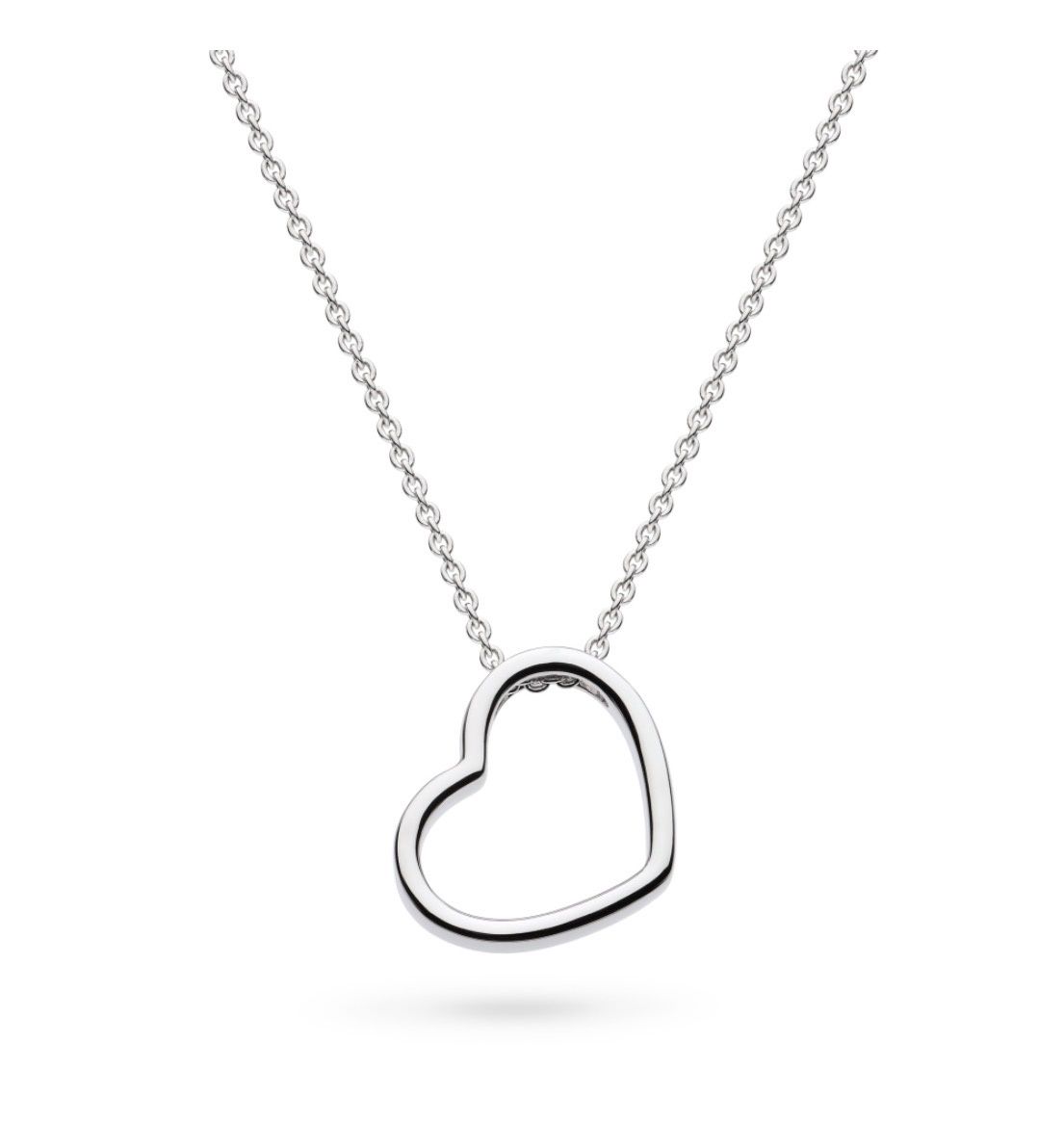 Love Silver Heart Outline Necklace