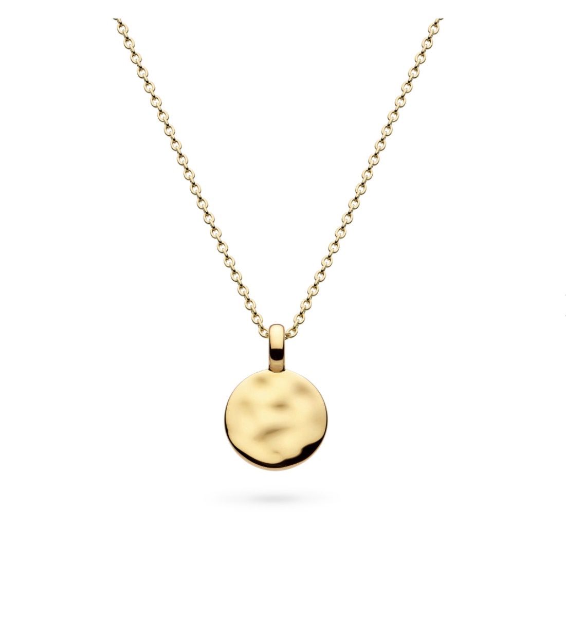 Mirage Reflect Golden Round Disc Mini Necklace