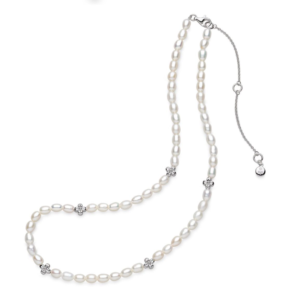 Blossom Flyte Honey Flower Rice Pearl Station Necklace