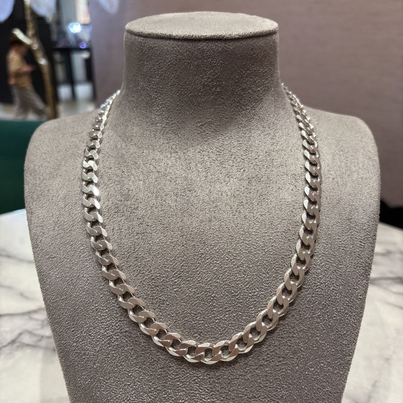 Pre-Owned Silver 21” Curb Chain 65.5g Pre-Owned Silver 21” Curb Chain 65.5g
