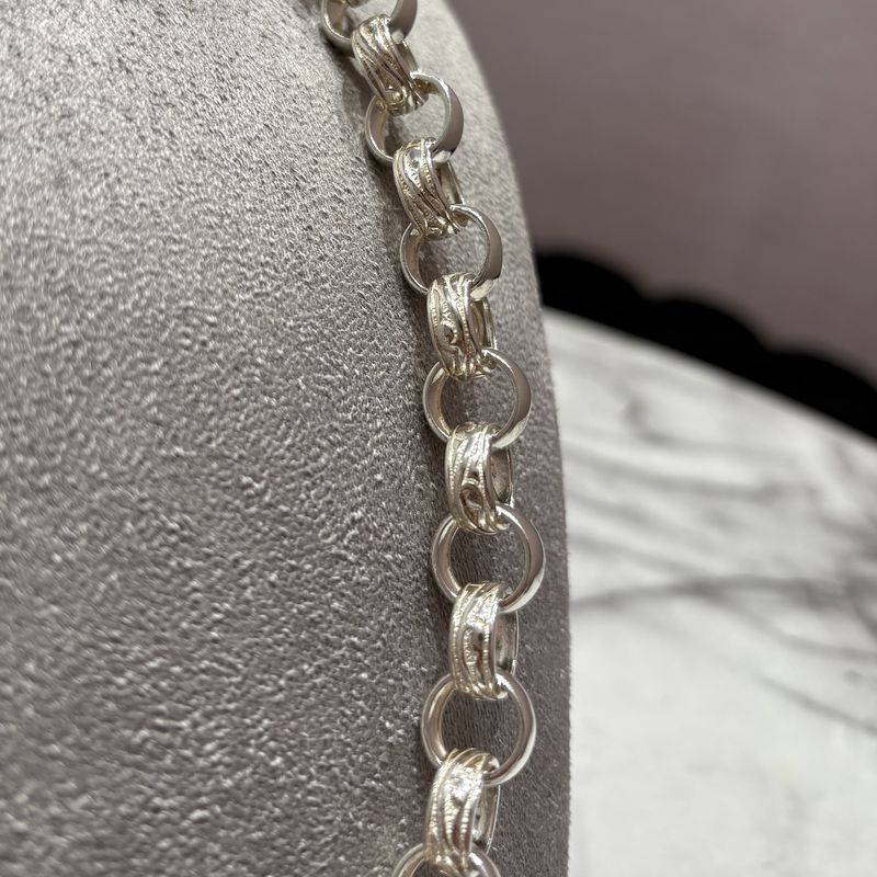 Pre-Owned Silver 24” Belcher Chain 97.7g