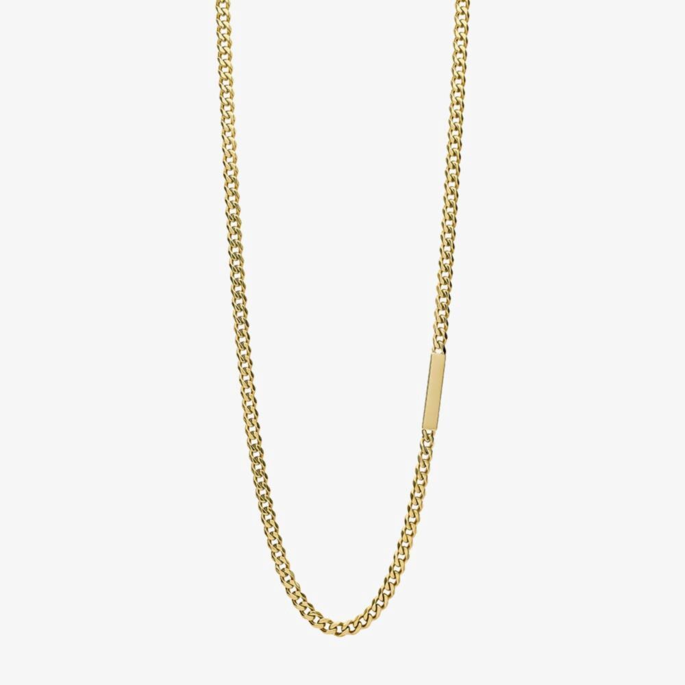 Stainless Steel Gold Plated 55cm Curb Chain