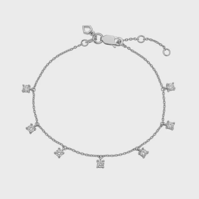 Four Claw Set Zirconia Station Bracelet