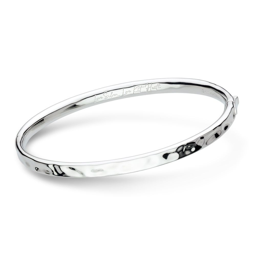 Silver Mirage Reflect Hinged Bangle
