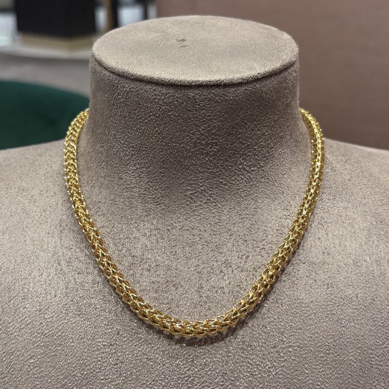 Pre-Owned 18ct Yellow Gold Wheat Link 17" Chain