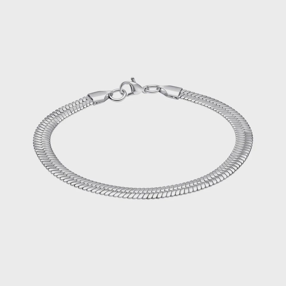 Stainless Steel Herringbone Chain Bracelet