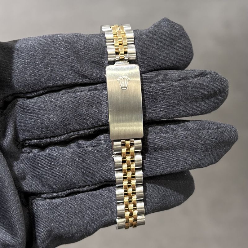 Pre-Owned Rolex Silver Diamond Dial Steel & Gold Ladies Datejust 69173