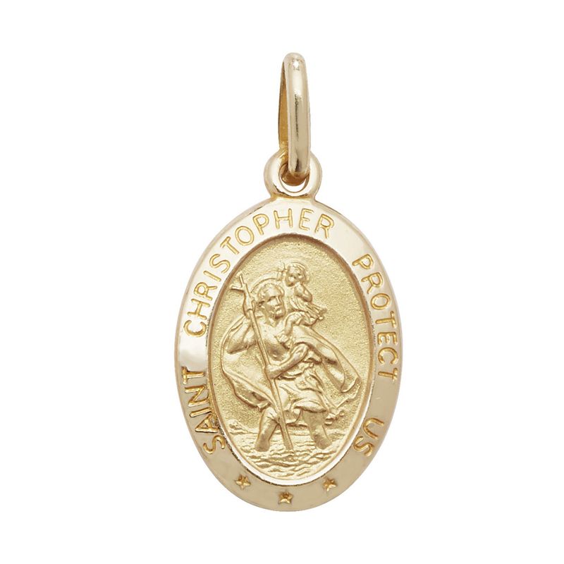 9ct Yellow Gold Oval St Christopher PN151