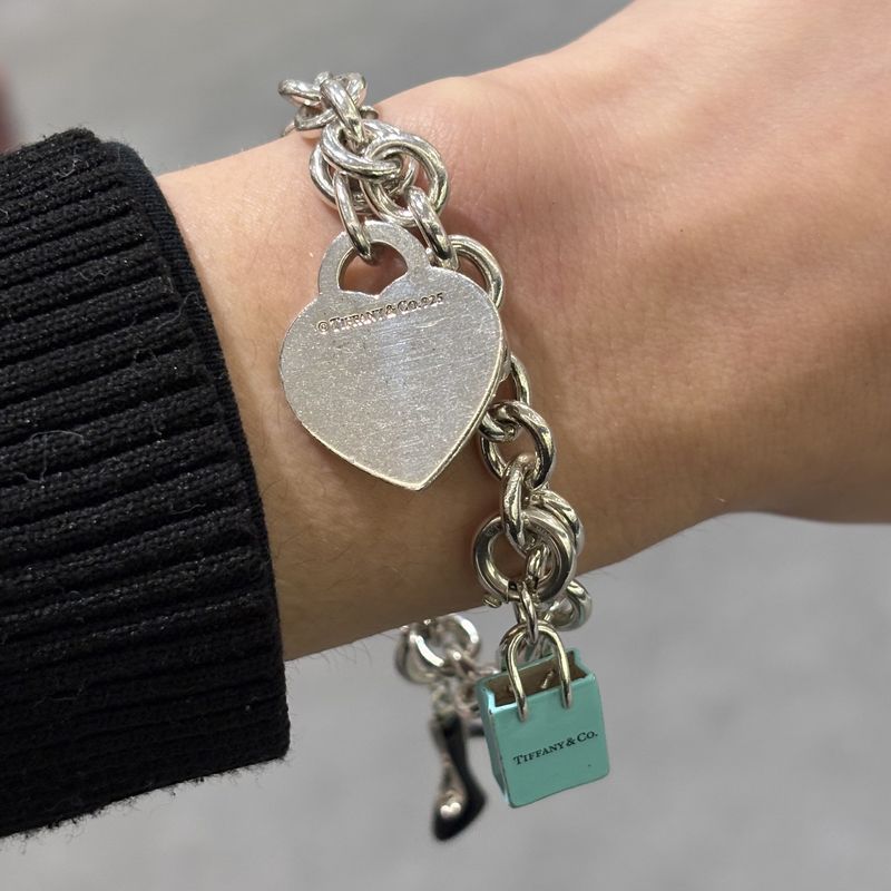 Pre-Owned Silver Tiffany &amp; Co Charm Bracelet
