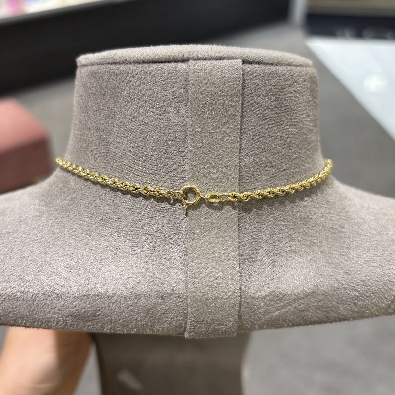 Pre-Owed 14ct Yellow Gold Graduated Rope Chain 18"