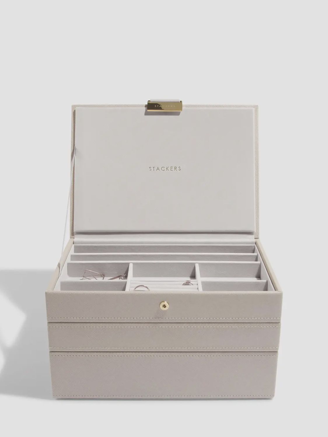 Classic Set of Three Jewellery Box in Taupe Classic Set of Three Jewellery Box in Taupe