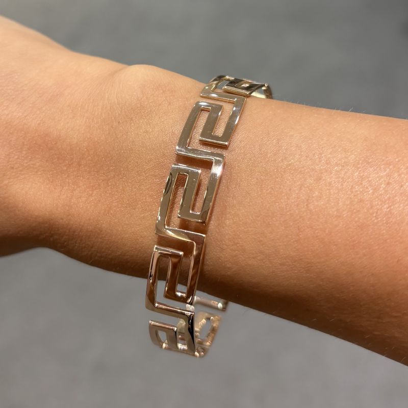 Pre-Owned 9ct Rose Gold Greek Style Bangle Pre-Owned 9ct Rose Gold Greek Style Bangle