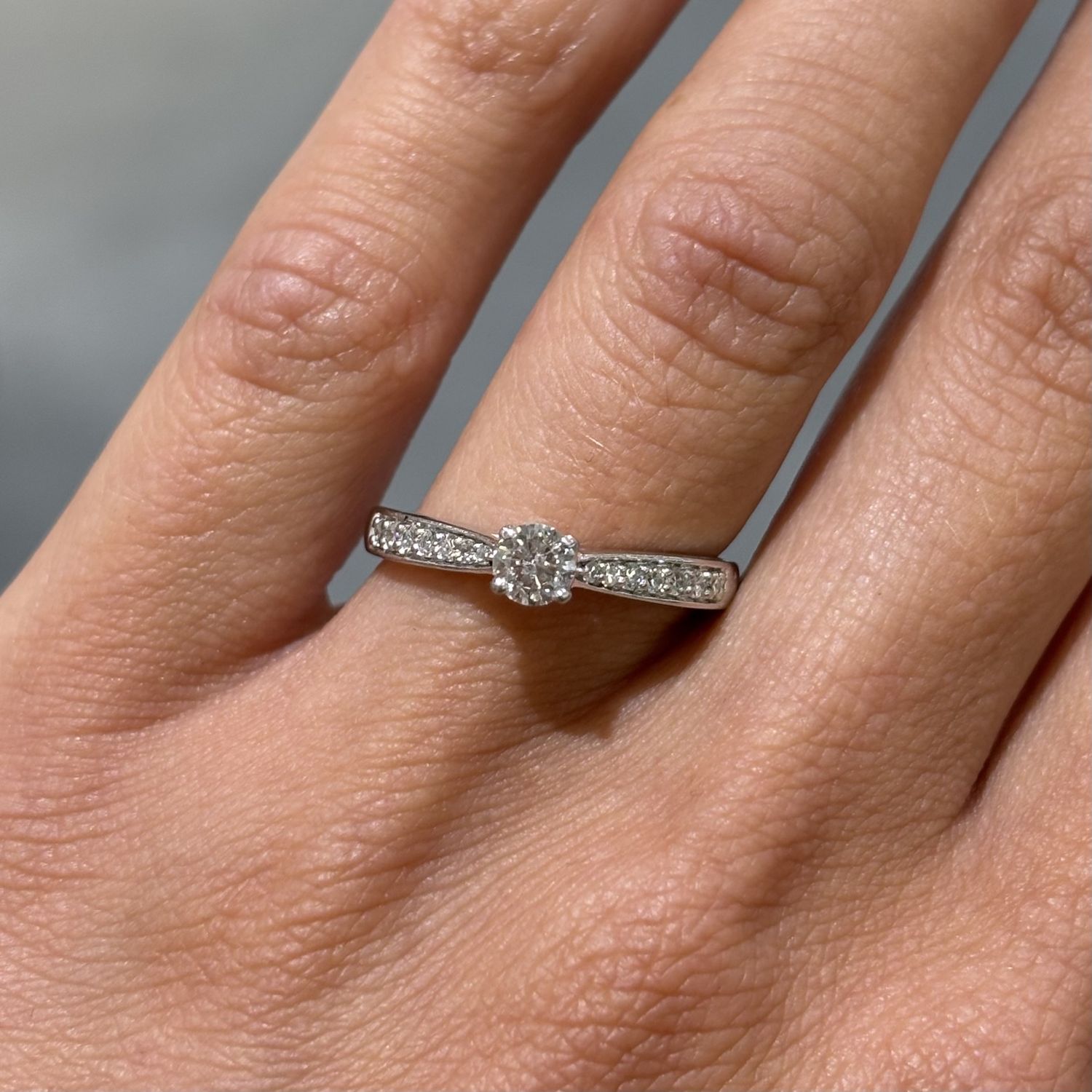 Pre-Owned Platinum 0.33ct Diamond Engagement Ring
