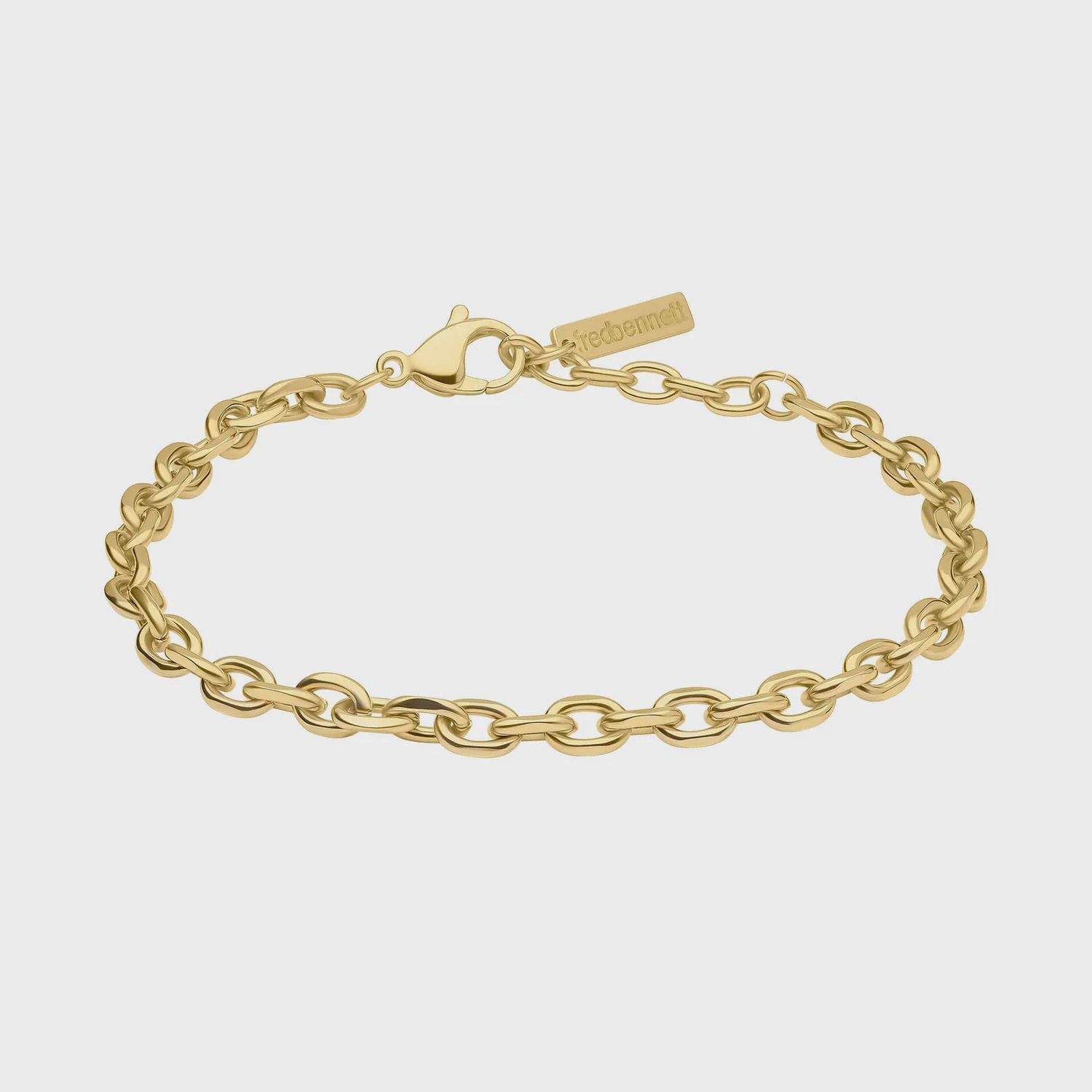 Stainless Steel Gold Plated Cable Link Bracelet Stainless Steel Gold Plated Cable Link Bracelet