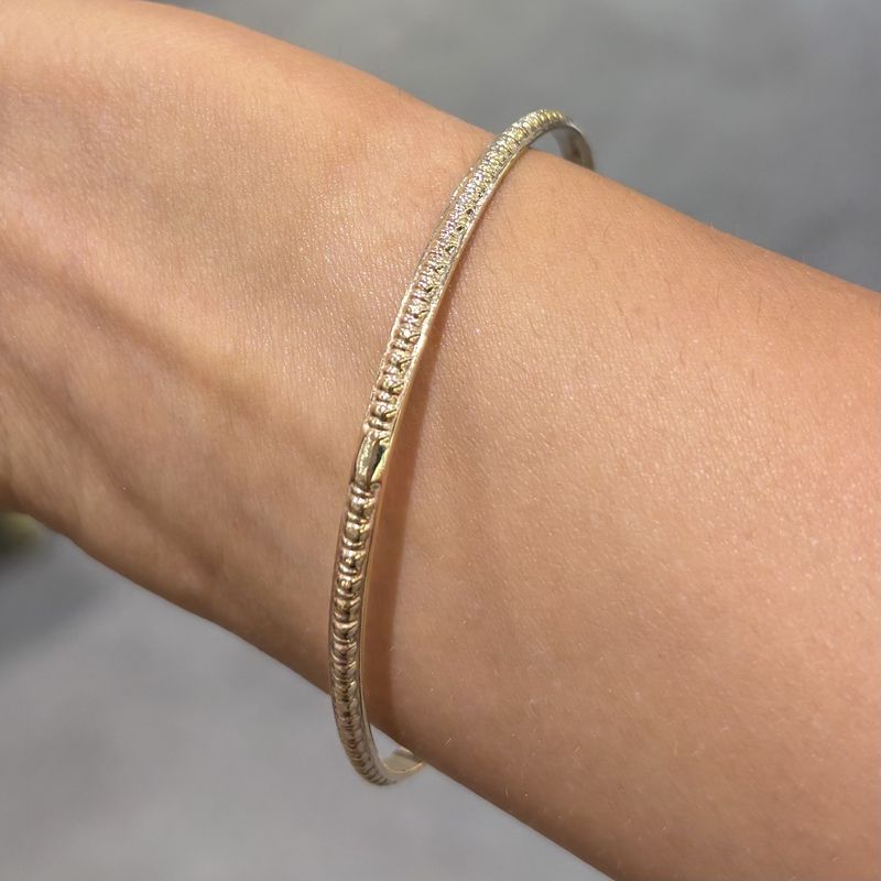 Pre-Owned 9ct Yellow Gold Patterned Slave Bangle 8.8g