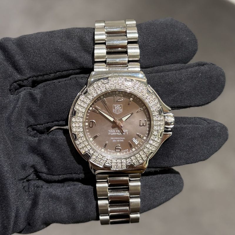 Pre-Owned Tag Heuer F1 Diamond Bezel & Mother of Pearl Dial WAC1217