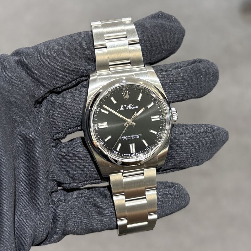 Pre-Owned Rolex OP 36 Black Dial 116000