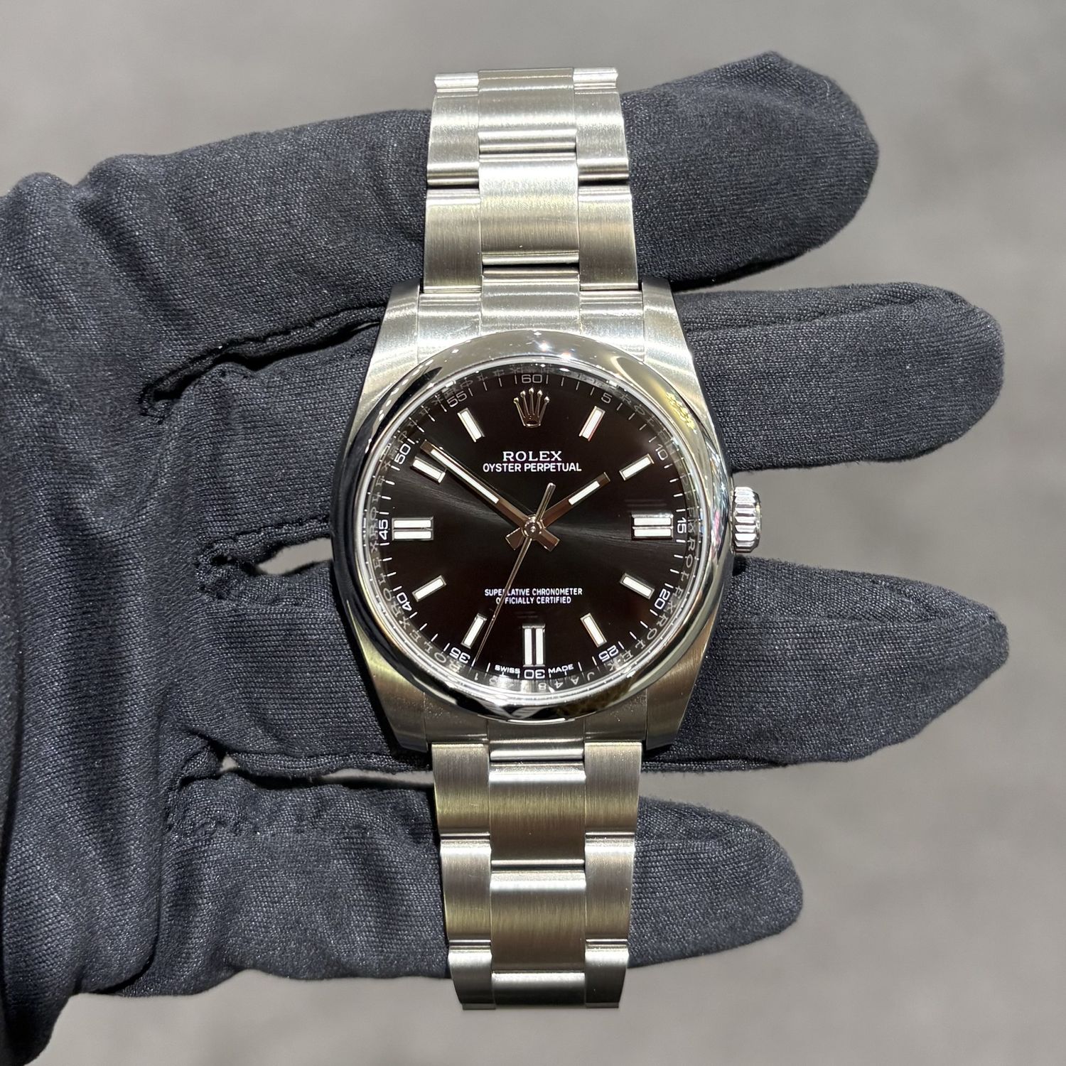 Pre-Owned Rolex OP 36 Black Dial 116000