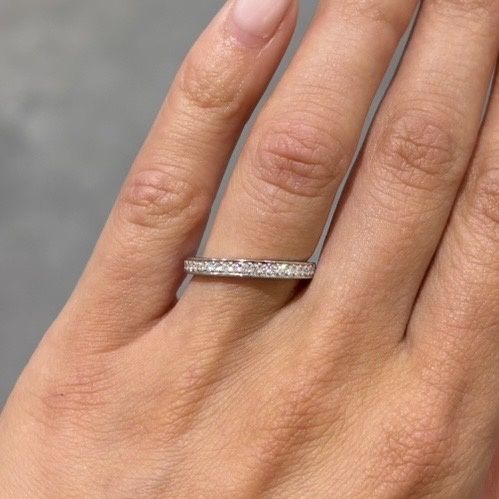 Pre-Owned Platinum 0.10ct G SI Diamond Eternity Ring