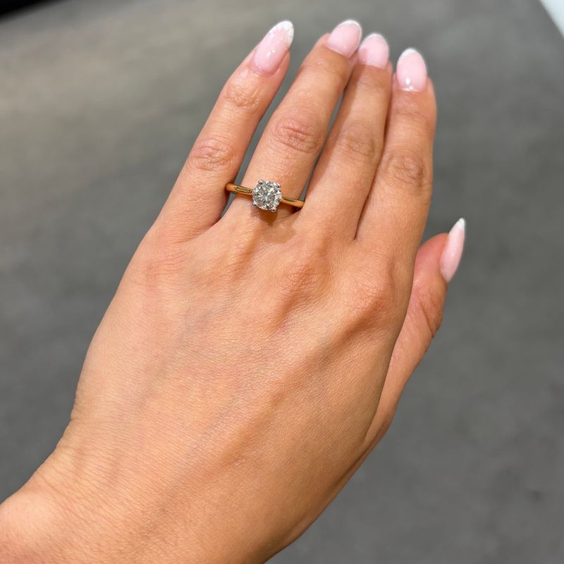 18ct Yellow Gold 1.26ct Lab-Grown Diamond F VVS2 Solitaire Ring