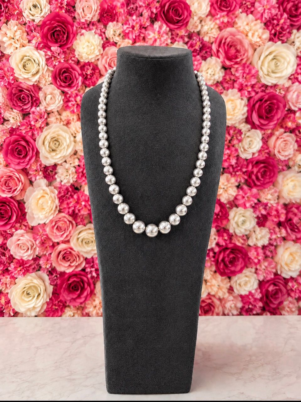 Pre-Owned Tiffany &amp; Co Silver HardWear Ball Necklace 16"