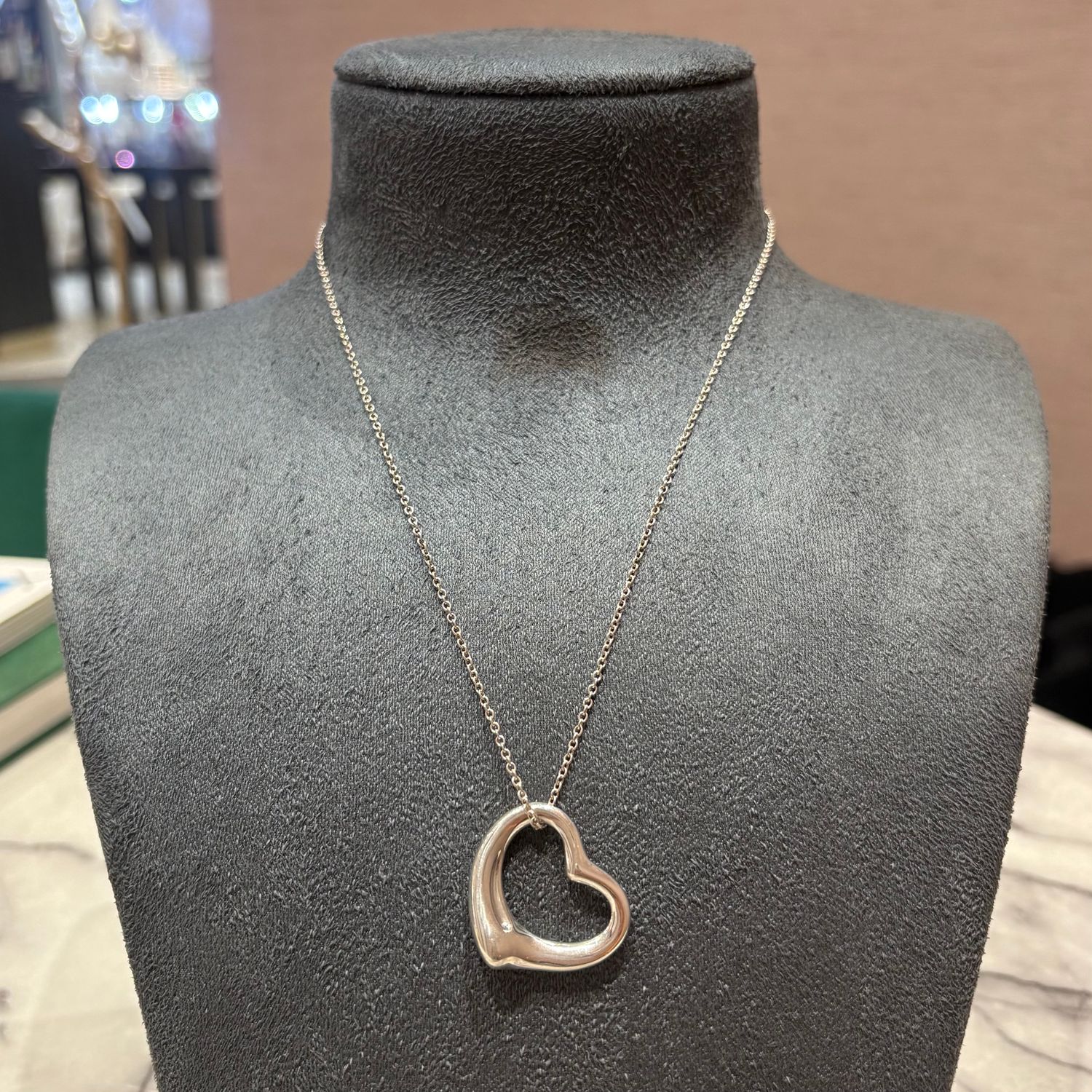 Pre-Owned Tiffany &amp; Co Elsa Peretti Open Heart Necklace