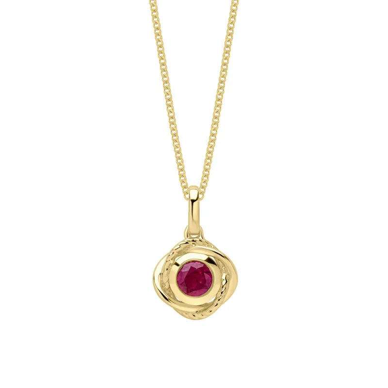 9ct Yellow Gold Fura Ruby Pendant 9ct Yellow Gold Fura Ruby Pendant