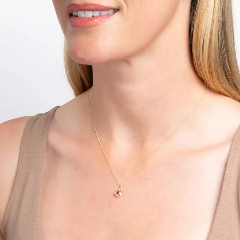 9ct Yellow Gold Fura Ruby Pendant