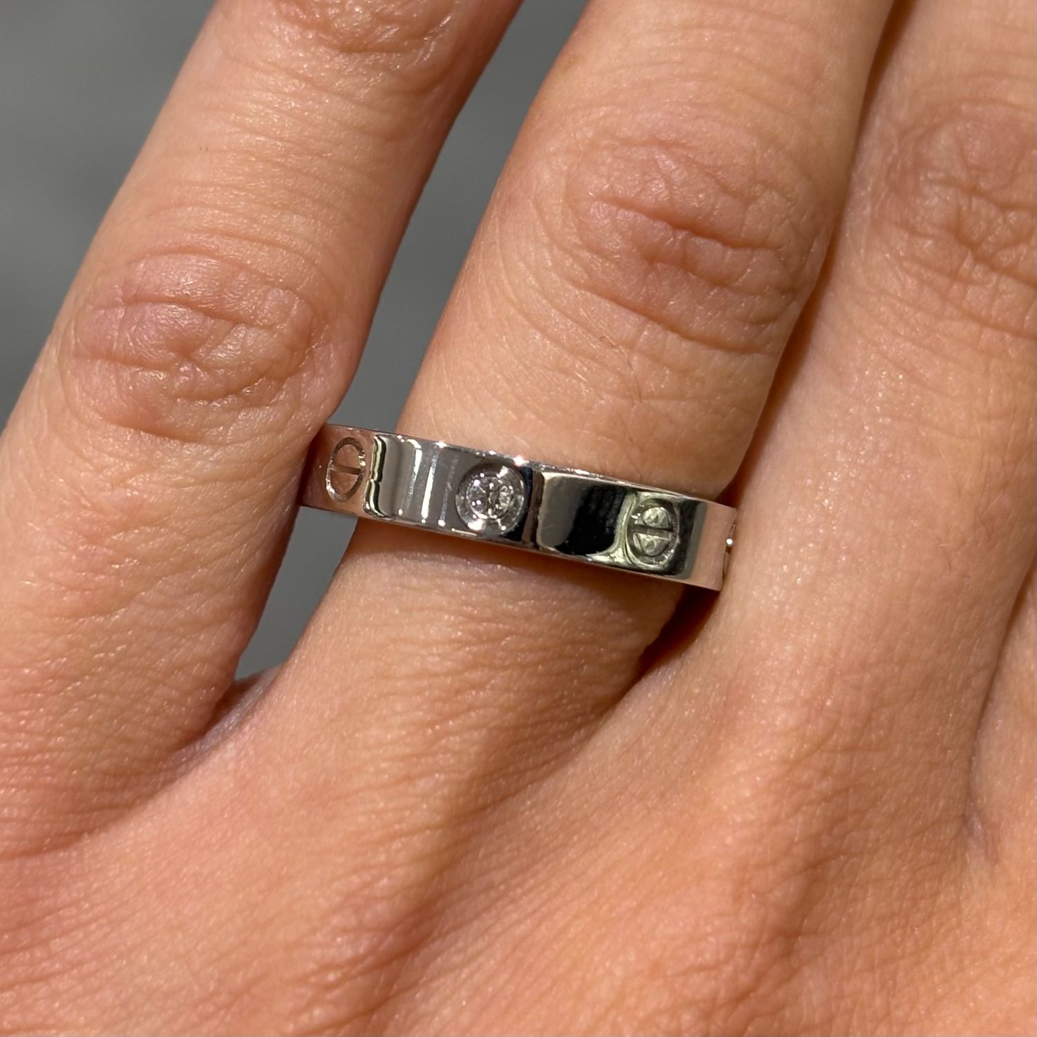 Pre-Owned Cartier 18ct White Gold Small Diamond Love Ring