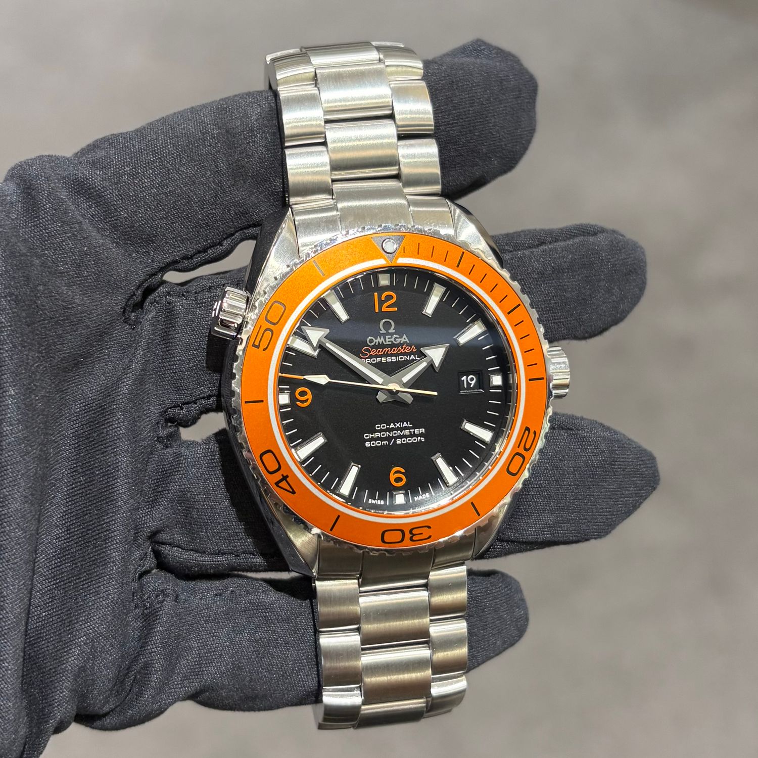 Pre-Owned Omega Seamaster 45.5mm Planet Ocean Gents Watch 23230462101002 Pre-Owned Omega Seamaster 45.5mm Planet Ocean Gents Watch 23230462101002