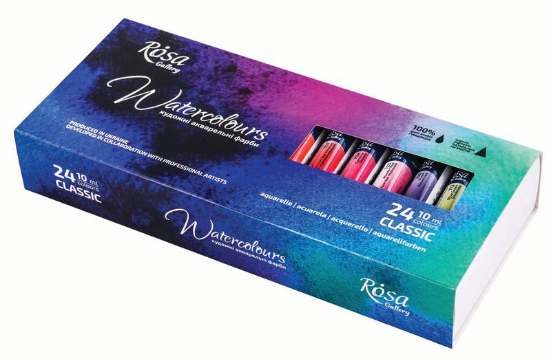 rosa watercolour paint tube set