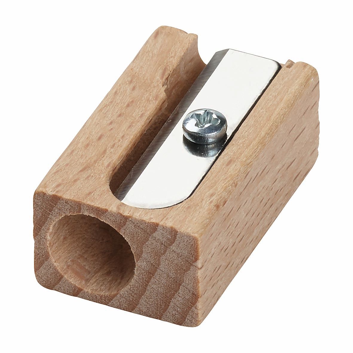 Beech Wood Pencil Sharpener, Size: single