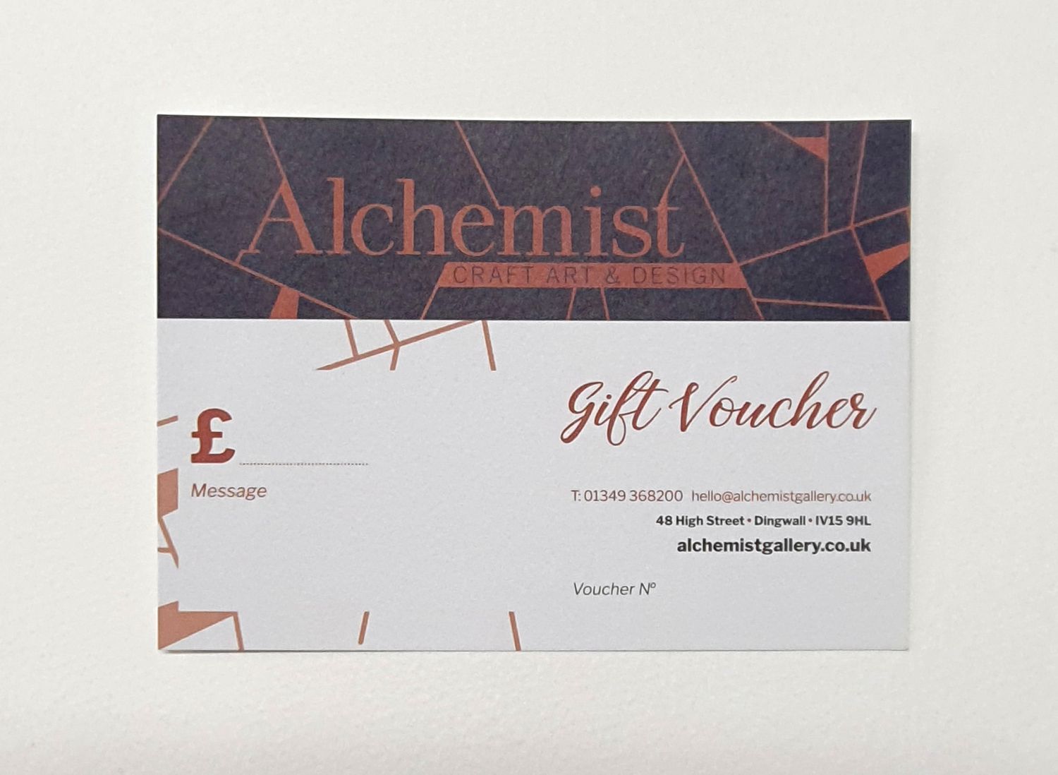 Gift cards; from £20 - £500