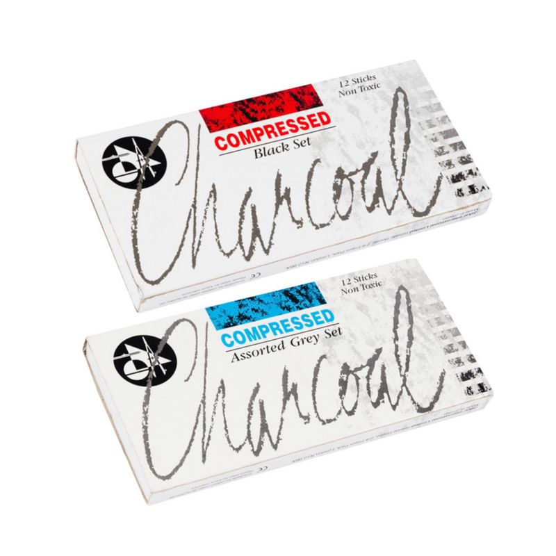 Compressed charcoal set