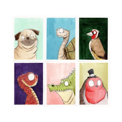 original A6 watercolour &amp; ink drawing by Gary Miller