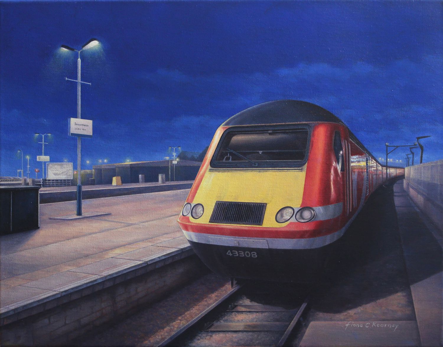 The Highland Chieftain at Inverness Station by Fiona Kearney