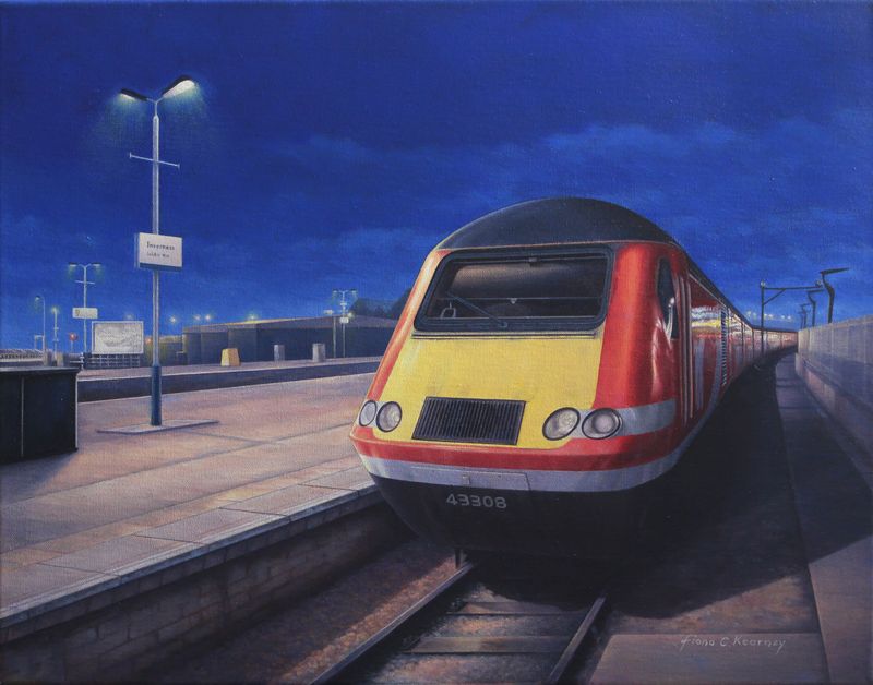 The Highland Chieftain at Inverness Station by Fiona Kearney