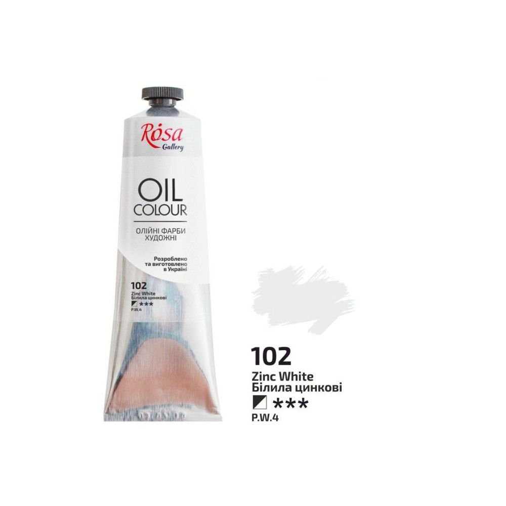 rosa oil paint 100ml, Colour: 102 zinc white