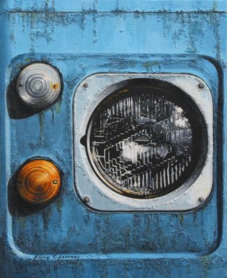 Series 3 Land Rover Headlight by Fiona Kearney